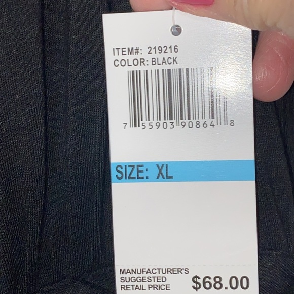 NWT Ronni Nicole size XL Black Sheath Maxi Dress Faux wrap braided elasticwaist - Picture 3 of 11